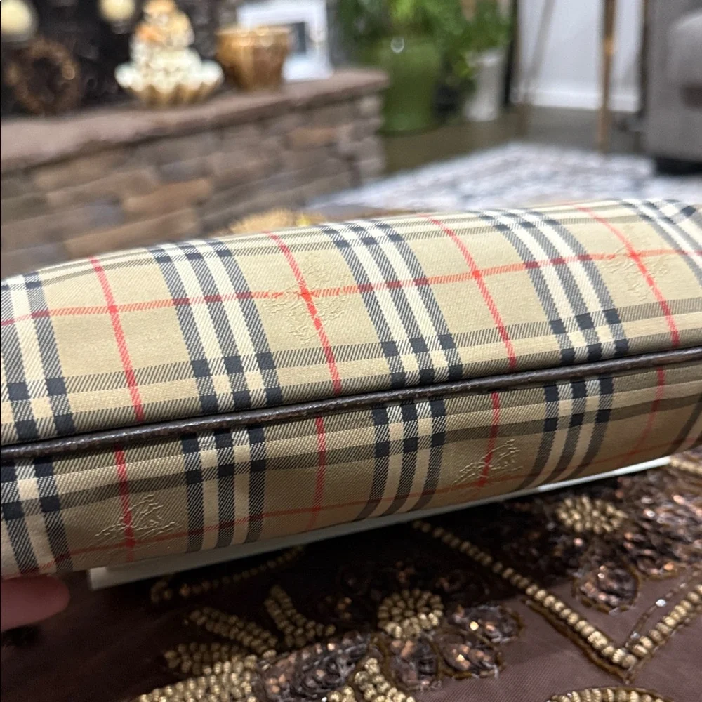 Burberry Tan and Red Plaid Pouch - Picture 8 of 14
